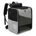 Sac à dos Copilote gris, poche avant et fenêtre latérale