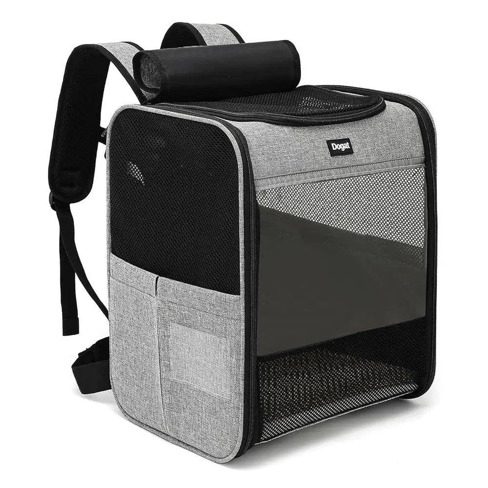 Sac à dos Copilote gris, poche avant et fenêtre latérale